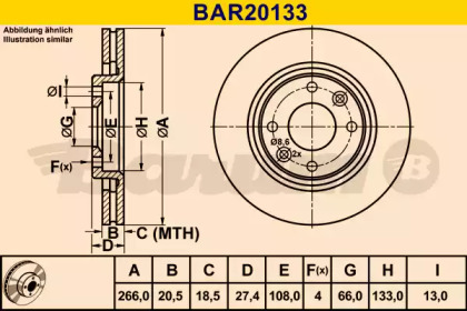 Тормозной диск BARUM BAR20133