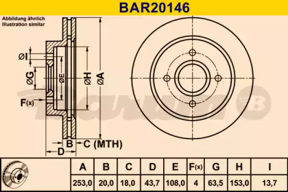 Тормозной диск BARUM BAR20146