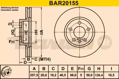 Тормозной диск BARUM BAR20155