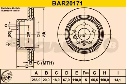 Тормозной диск BARUM BAR20171