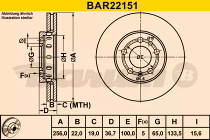 Тормозной диск BARUM BAR22151