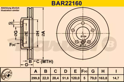 Тормозной диск BARUM BAR22160