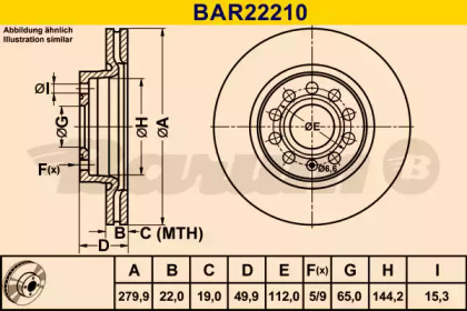 Тормозной диск BARUM BAR22210