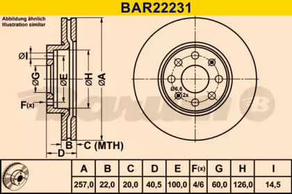 Тормозной диск BARUM BAR22231