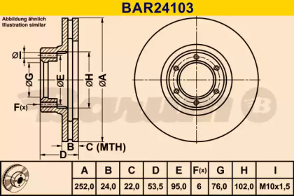 Тормозной диск BARUM BAR24103