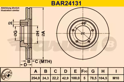 Тормозной диск BARUM BAR24131