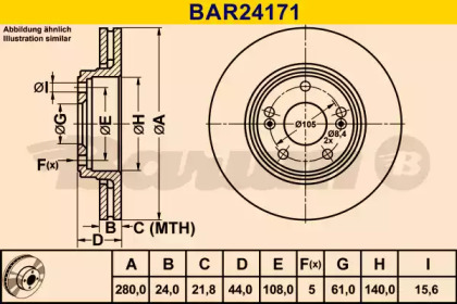 Тормозной диск BARUM BAR24171