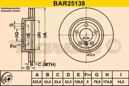 Тормозной диск BARUM BAR25138