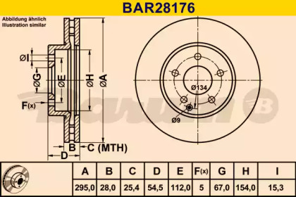 Тормозной диск BARUM BAR28176