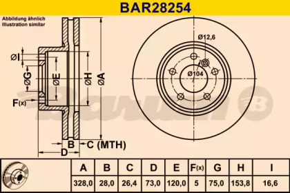 Тормозной диск BARUM BAR28254