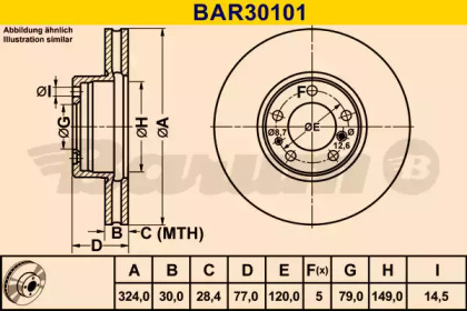 Тормозной диск BARUM BAR30101