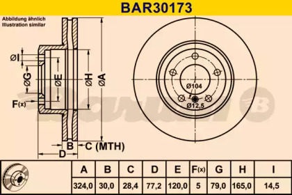 Тормозной диск BARUM BAR30173