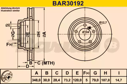 Тормозной диск BARUM BAR30192