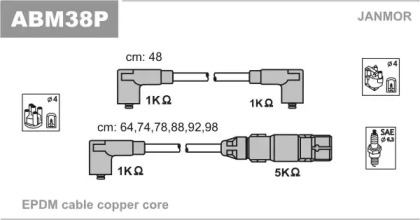 Комплект электропроводки JANMOR ABM38P