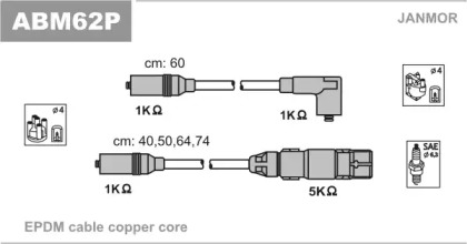 Комплект электропроводки JANMOR ABM62P