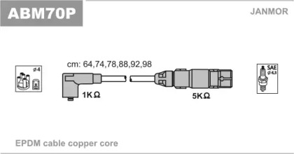 Комплект электропроводки JANMOR ABM70P