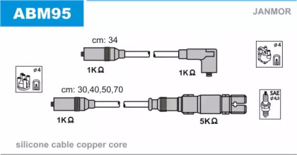 Комплект электропроводки JANMOR ABM95