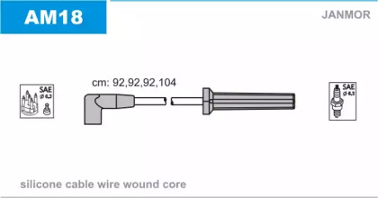 Комплект проводов зажигания JANMOR AM18