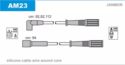 Комплект проводов зажигания JANMOR AM23