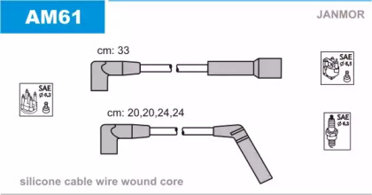 Комплект проводов зажигания JANMOR AM61