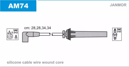 Комплект проводов зажигания JANMOR AM74