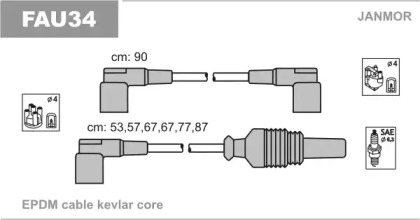 Комплект электропроводки JANMOR FAU34