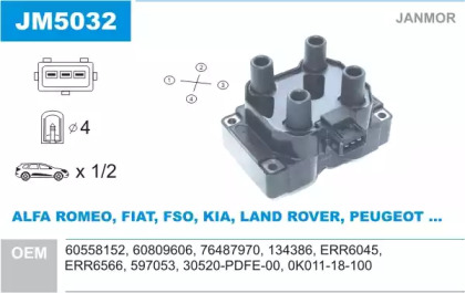 Катушка зажигания JANMOR JM5032