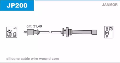 Комплект проводов зажигания JANMOR JP200