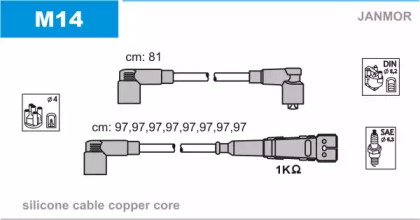 Комплект электропроводки JANMOR M14