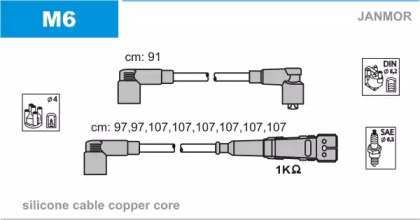 Комплект электропроводки JANMOR M6