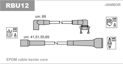 Комплект электропроводки JANMOR RBU12