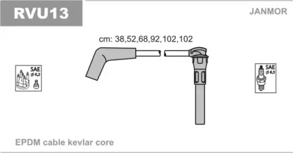 Комплект электропроводки JANMOR RVU13