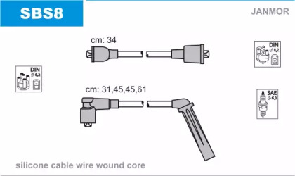 Комплект электропроводки JANMOR SBS8