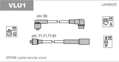 Комплект электропроводки JANMOR VLU1