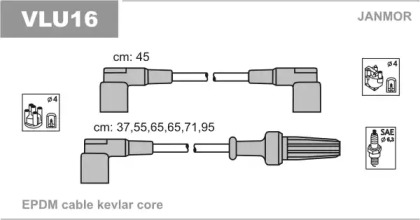 Комплект электропроводки JANMOR VLU16
