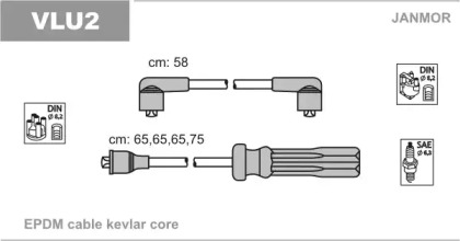 Комплект проводов зажигания JANMOR VLU2
