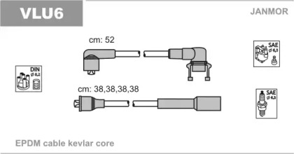 Комплект электропроводки JANMOR VLU6