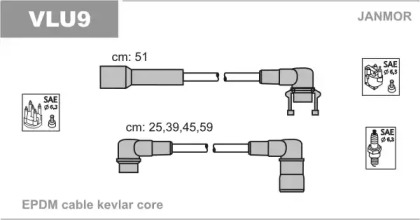 Комплект электропроводки JANMOR VLU9