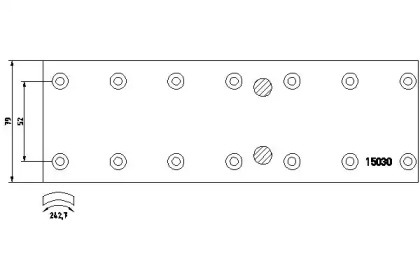 Колодка тормозной накладки TEXTAR 15030