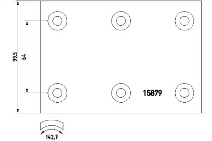 Комплект колодки тормозной накладки TEXTAR 1587906