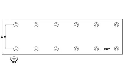 Колодка тормозной накладки TEXTAR 17769
