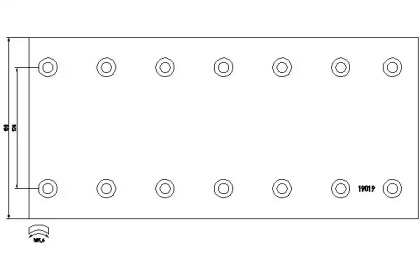 Колодка тормозной накладки TEXTAR 19019