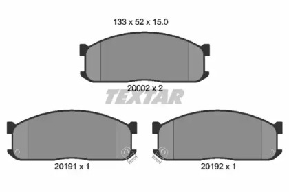 Комплект тормозных колодок TEXTAR 2000201