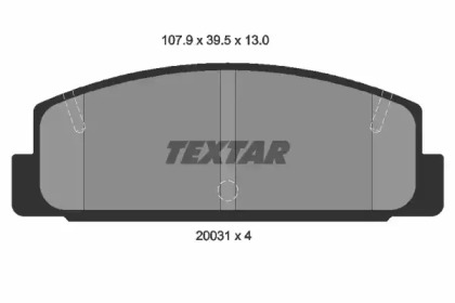 Комплект тормозных колодок TEXTAR 2003101