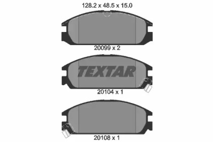 Комплект тормозных колодок TEXTAR 2009902