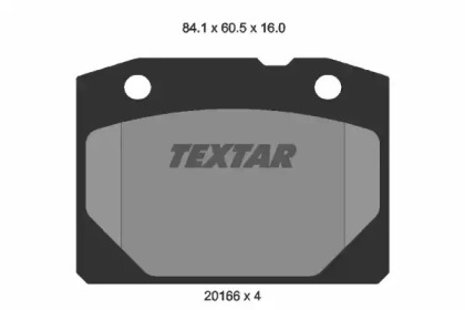 Комплект тормозных колодок TEXTAR 2016603