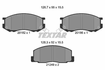 Комплект тормозных колодок, дисковый тормоз TEXTAR 2018201