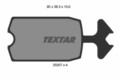 Комплект тормозных колодок TEXTAR 2020709