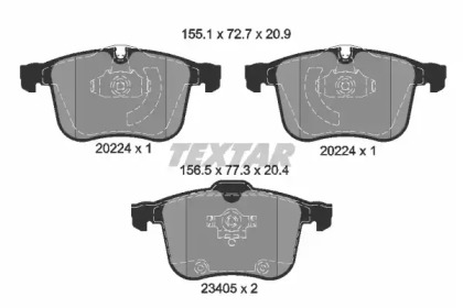 Комплект тормозных колодок TEXTAR 2022401