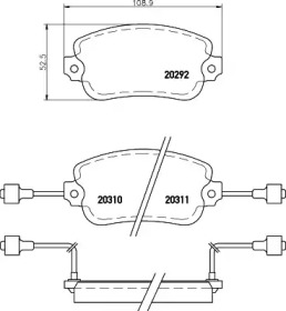 Комплект тормозных колодок TEXTAR 2029203